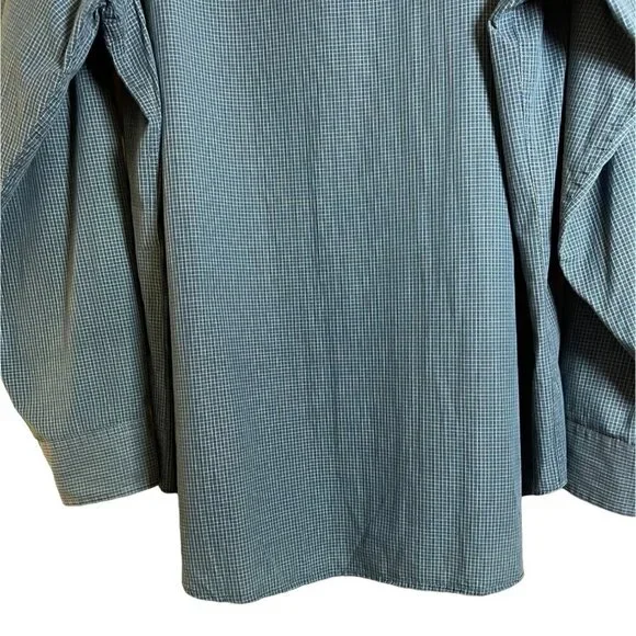 DKNY Men's Blue & Black Plaid Button Down Oxford Shirt Size Extra Large - Picture 9 of 9